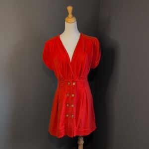 Free People Vibrant Red Dress